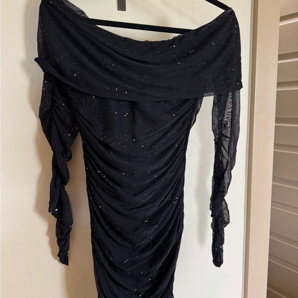 Elegant Black Off-Shoulder Dress